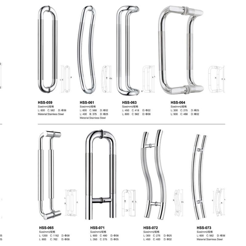 Hot Selling Stainless Steel 304 Office Glass Sliding Door Handles