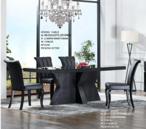 MDF Dining Room Glass Dining Table Set and Chair Tempered Glass Desk Modern Home Furniture