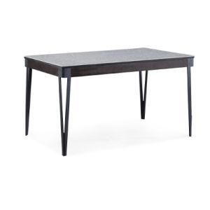Wholesale Rectangular Modern Wooden Dining Table with Glass Top (YA990E)