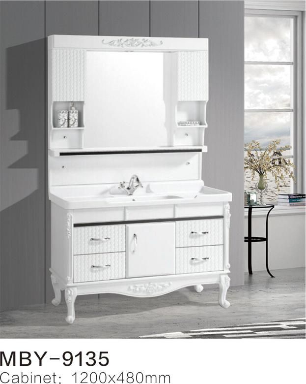 PVC Paint Free Wall Mounted Type Bath Bathroom Cabinet Vanity Iraq Models with PVC