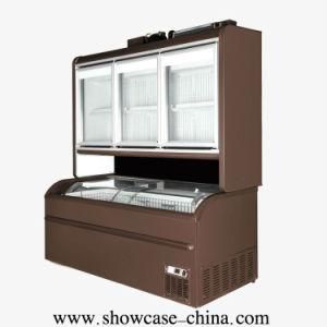 Vertical Supermarket and Horizontal Freezer Showcase Combination