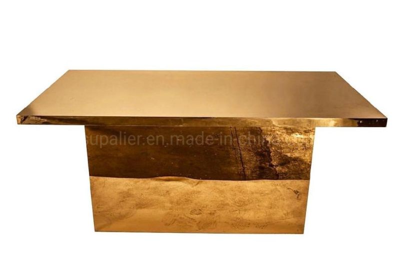 Factory Sale Royal Event Furniture Gold Metal Frame Dinner Table