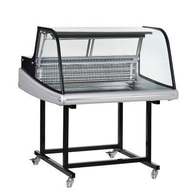 Smeta Commercial Movable Trolley Display Cooler Refrigerator Showcase