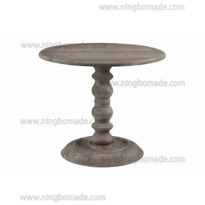 Nordic Retro Vintage Antique Furniture Smoky Grey White Pine Tea Table