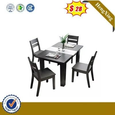 Nordic Black Wooden Dining Table Home Small Apartment Rectangular Marble Dining Table