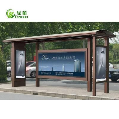 Box Stop Tempered Glass Display Bus Shelter Kiosk