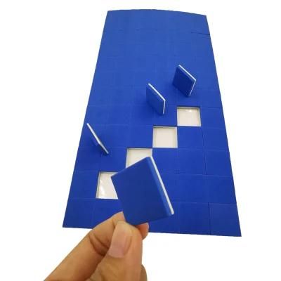 Plastic Edge Protector Pads on Sheets 25*25*3mm of Adhesive Blue EVA Foam Padding for Glass Shipping