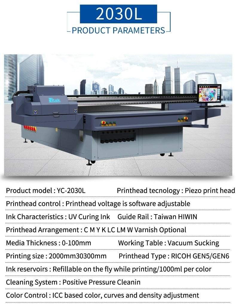2020 New Product Large Format Flatbed UV Printer Yc2030L for Sale