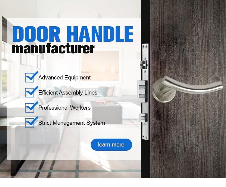 Brushed Chrome Stainless Steel and Wood Internal Door Handle Set on Rose