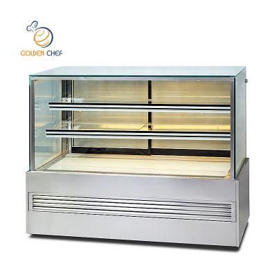Factory Directly Sales Kitchen Equipment Refrigerator Commercial Cake Air Cooler Glass Display Showcase