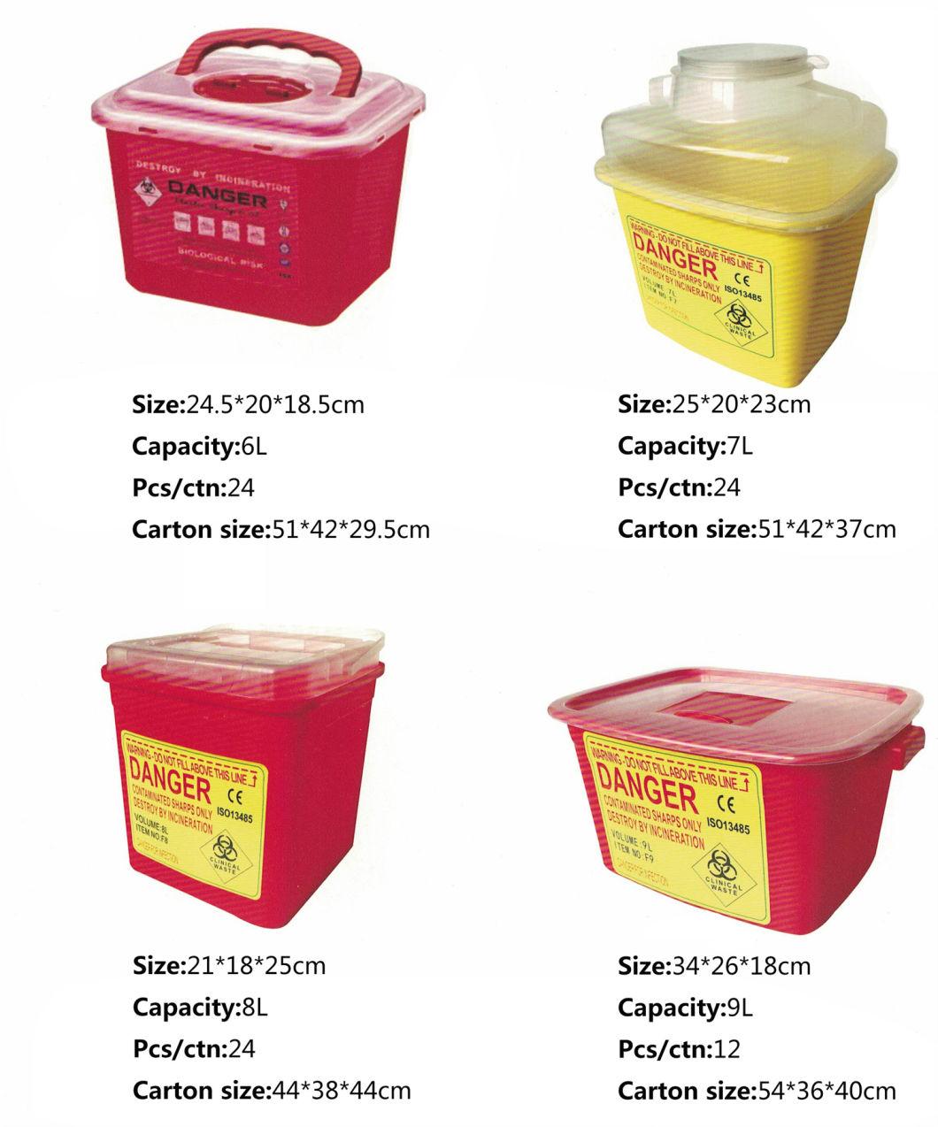 Medicaldisposable Waste Container Bin Red Sharp Disposal Safe Plastic Medicalbox