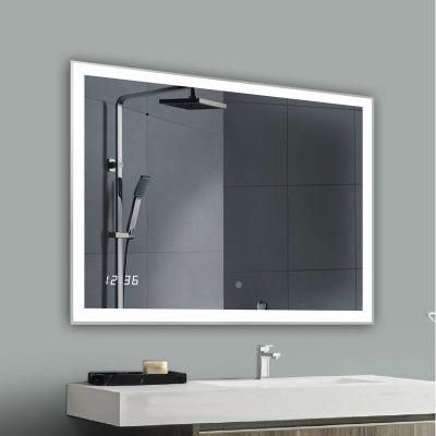 Home Furniture Bath Mirror Smart Luxury Interor Mirror LED Wall Mirror with Anti-Fog Pad