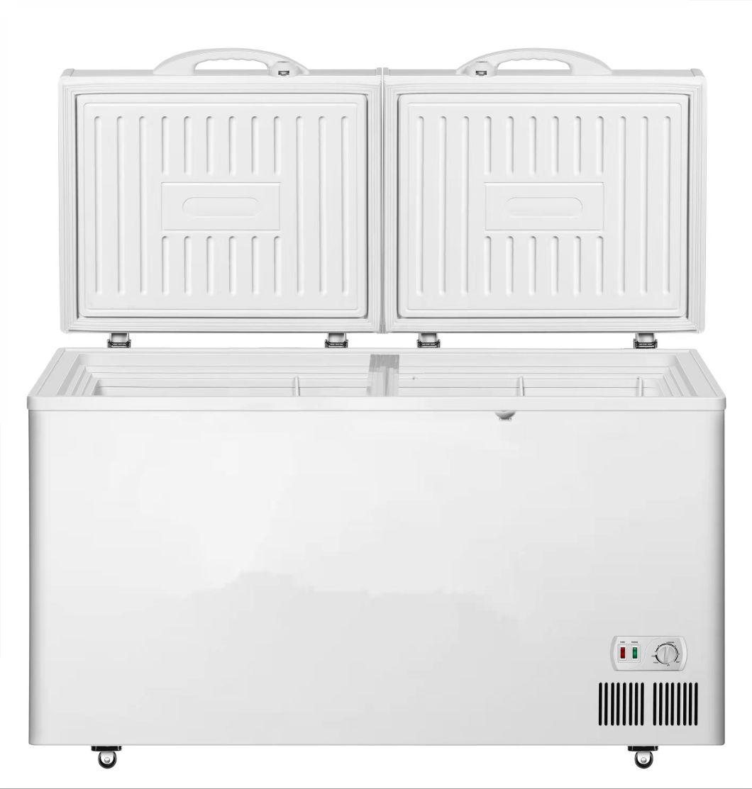 Wholesale Commercial Seafood Frozen Food Horizontal Supermarket Beverage Curve Sliding Glass Top Door Ice Cream Deep Showcase Display Chest Freezers