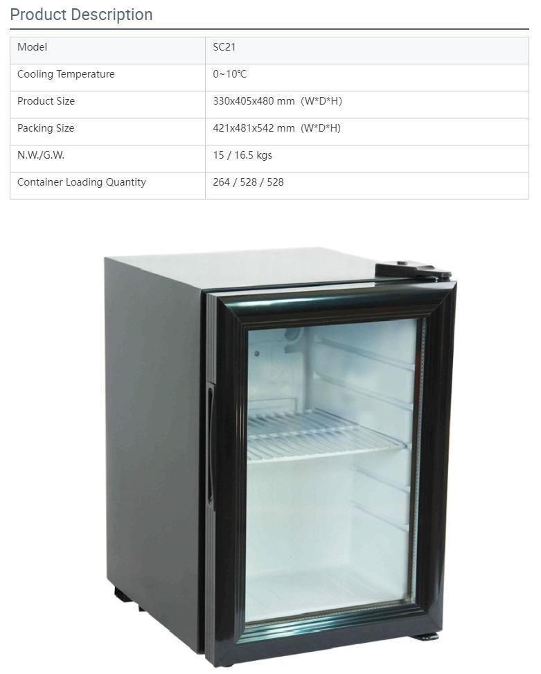 Glass Door Cabinet Mini Cooler