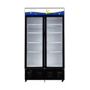 Supermaket Hot Sale Vertical Freezer Big Capacity Double Door Showcase