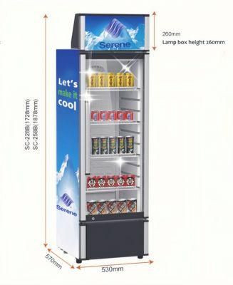Supermarket Commercial Glass Door Fridge Beverage Refrigerated Showcase Cabinet Display Freezer