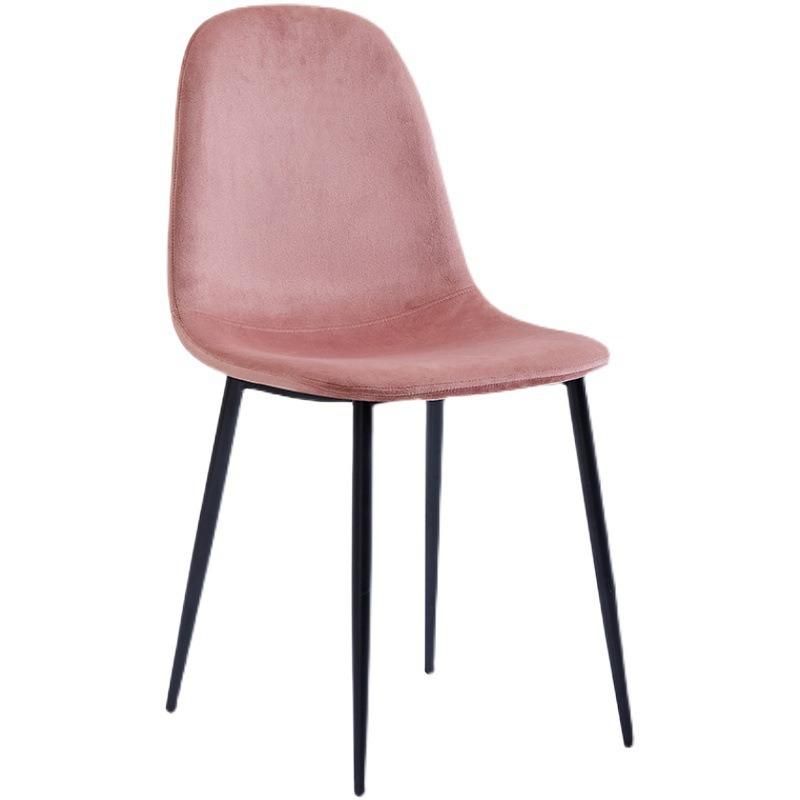 Modern Factory Price Colorful General Home Dining Room Coffee Furniture Metal Legs Fabric Seat Dining Chair