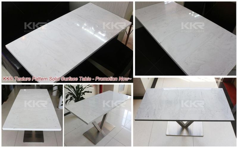 Glass Table Top Solid Surface Base Table