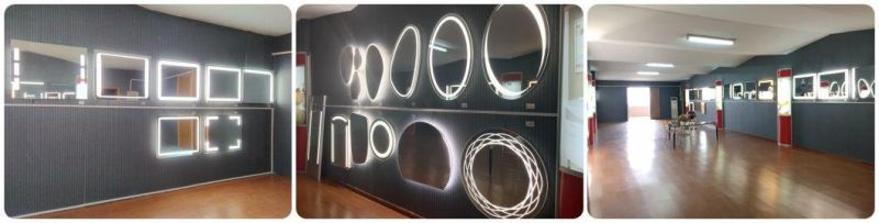 Salon Hotel Luxury Furniture 5mm Copper Free Siver Mirror Bathroom Illuminated Backlit LED Mirror with Magnifier & Defogger
