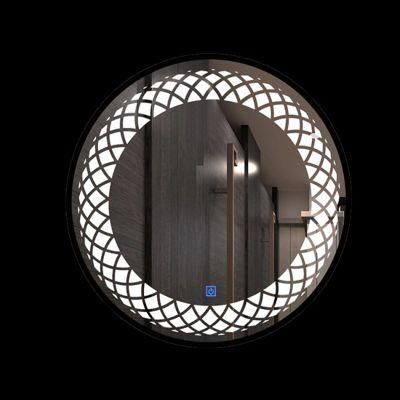 Hotel Wall Decorative Round Backlit LED Bathroom Vanity Glass Smart Mirror with Lights