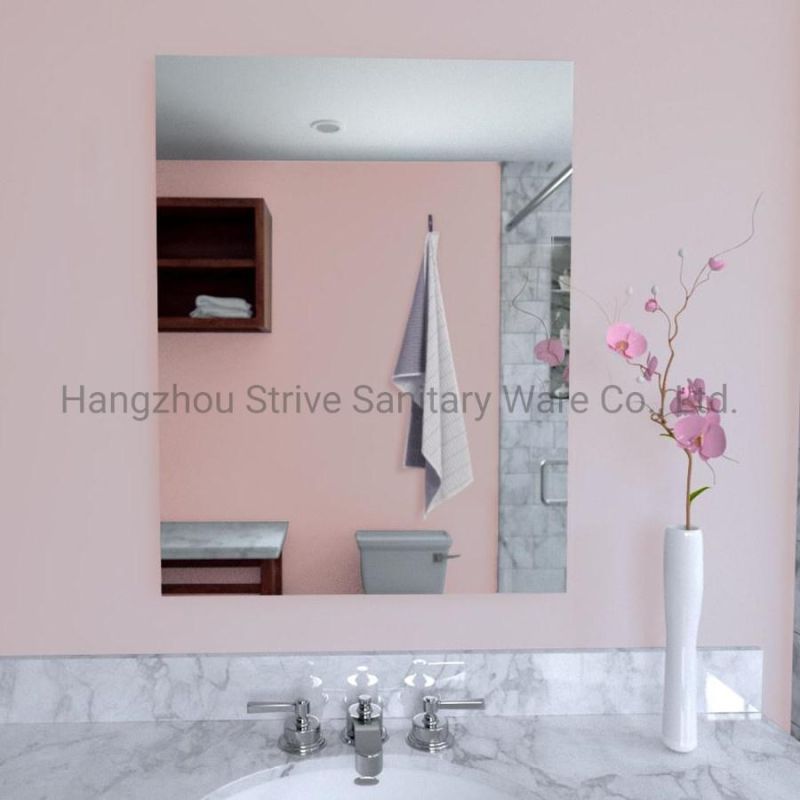 Home LED Lighted Rectangle Bathroom Wall Mirror Silver