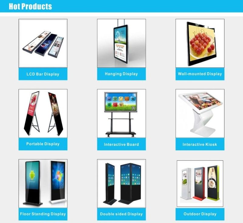 High Brightness LCD Panel Double Sided Screen Window Facing Glass Wall Showcase LCD Displays