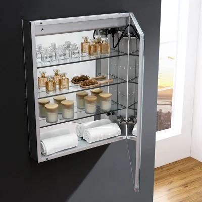 Aluminum, MDF, PVC Furniture Frameless Medicine Cabinet with Soft Closed Hinge