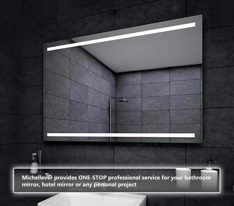 Hotel Wholesale 700 X 500 mm Waterproof Illuminated Lighted LED Bathroom Anti-Fog Mirror with Touch Sensor