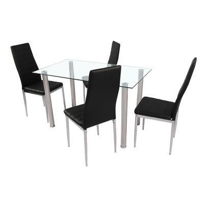 Rectangular Glass Furniture Dining Table Set for Home Restuarant