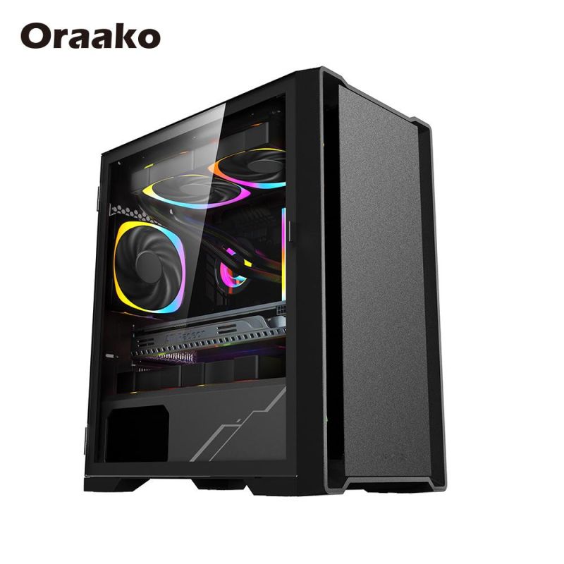 RGB Computer Cases Towers Mini CPU M-ATX ABS Tempered Glass DVD Drive White Gaming PC Cabinet From Guangdong