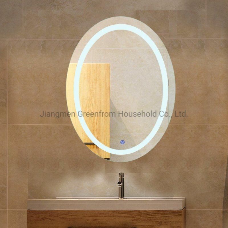 Oval Shape LED Light Fog Free Bath Room Mirror