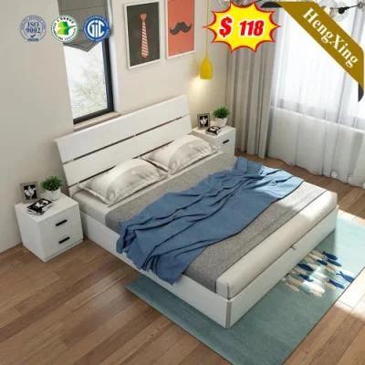 Wooden Creative Backrest White Color Design Hotel Home Furniture Bedroom Beds