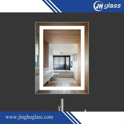 Fogless PVC Frame Bathroom Illuminated LED Mirror with Saso Certificate Approved