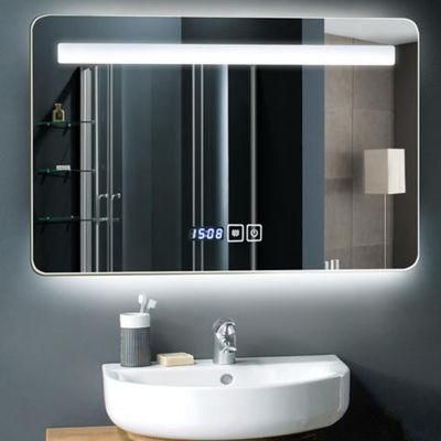 Wholesale Factory Luxury Home Decorative Smart Wash Basin Mirror LED Bathroom Frameless Backlit Wall Glass Vanity Mirror
