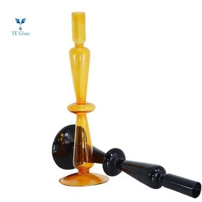 Custom Borosilicate Glass Candle Holder Wholesale Glass Candlestick for Wedding