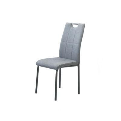 Dining Room Chair Modern Style Furniture Metal Legs Grey Upholstered Dining Chairs
