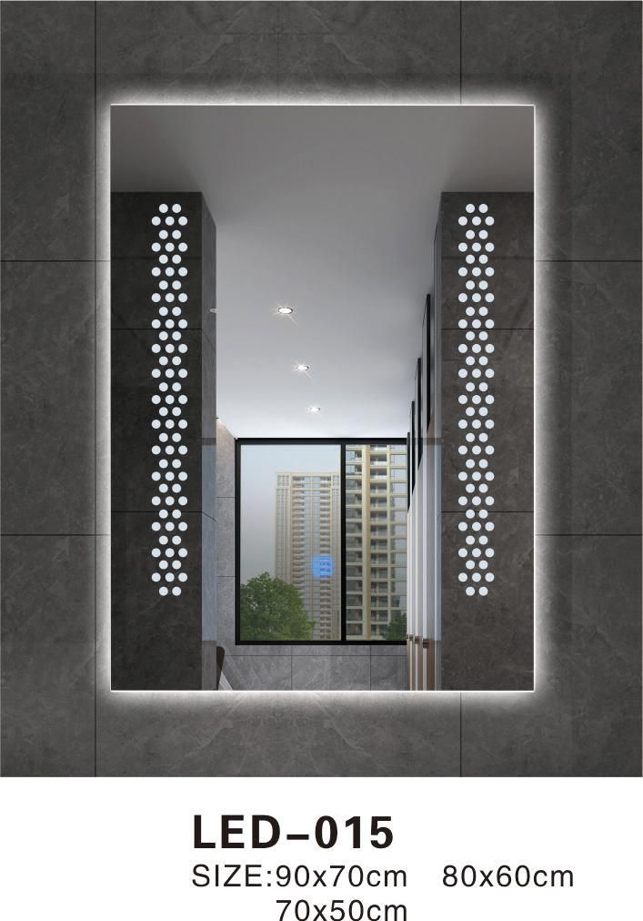 Vertical LED Bathroom Mirror Illuminated with Defogger