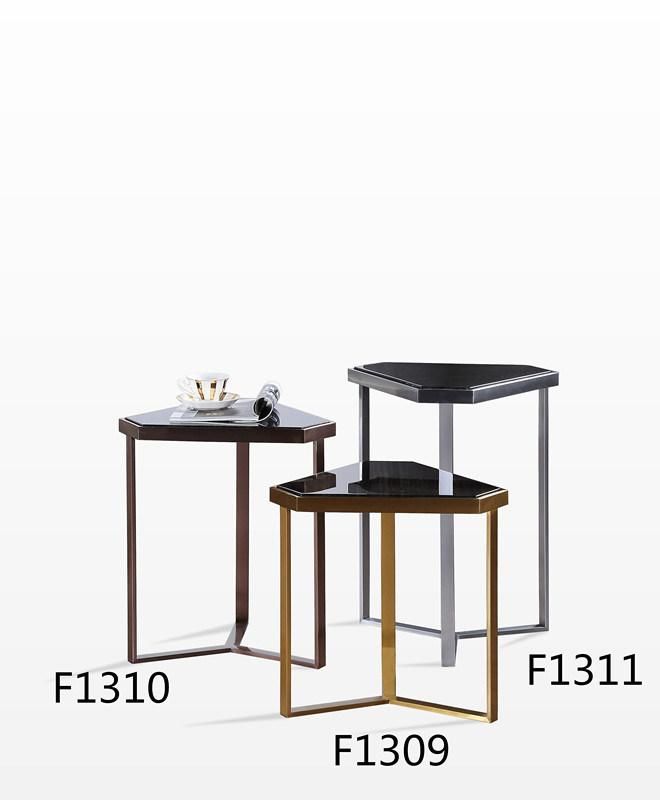 Mini Small Living Room Furniture Coffee Table Stainless Steel Gold End Side Tables with Removable Trays