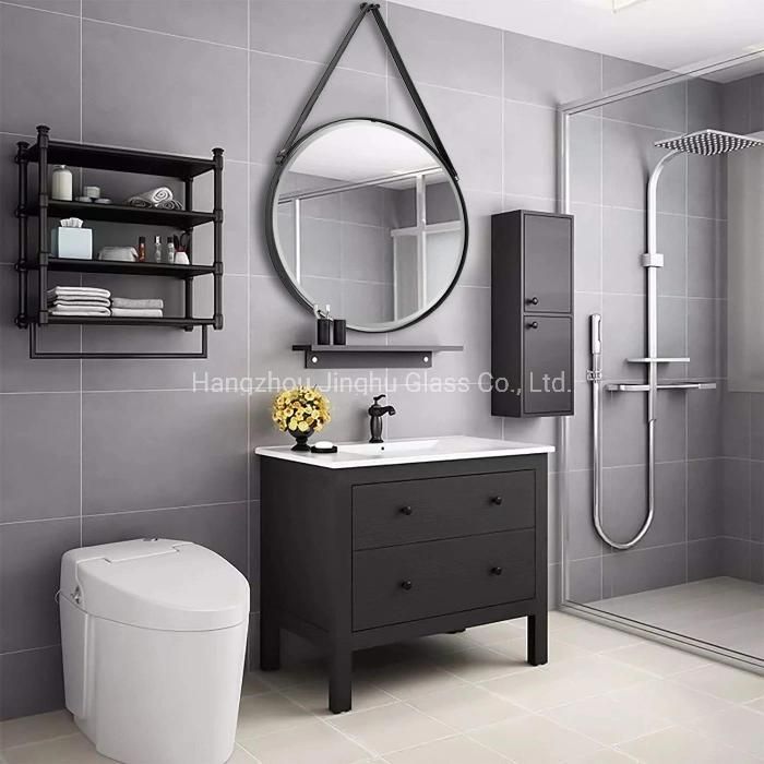 Black Golden Color Frame Round Rectangle Vanity Make-up Mirror for Bathroom