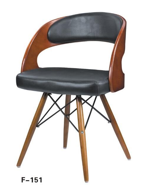 Modern New Design Wood and Leather Leisure Chair Bar Stool