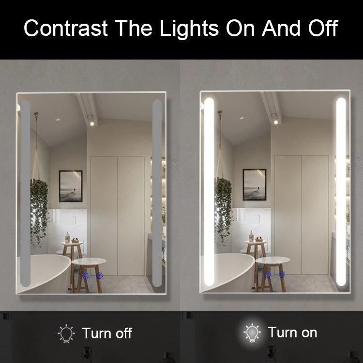CE ETL LED Illuminated Bathroom Hotel Vanity Fogless Mirrors
