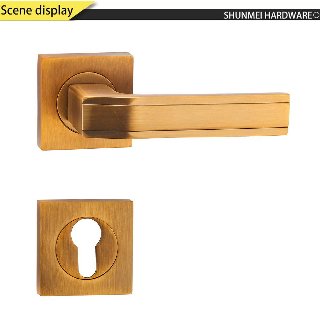 Aluminium Handle Zinc Rosette for Wooden Door