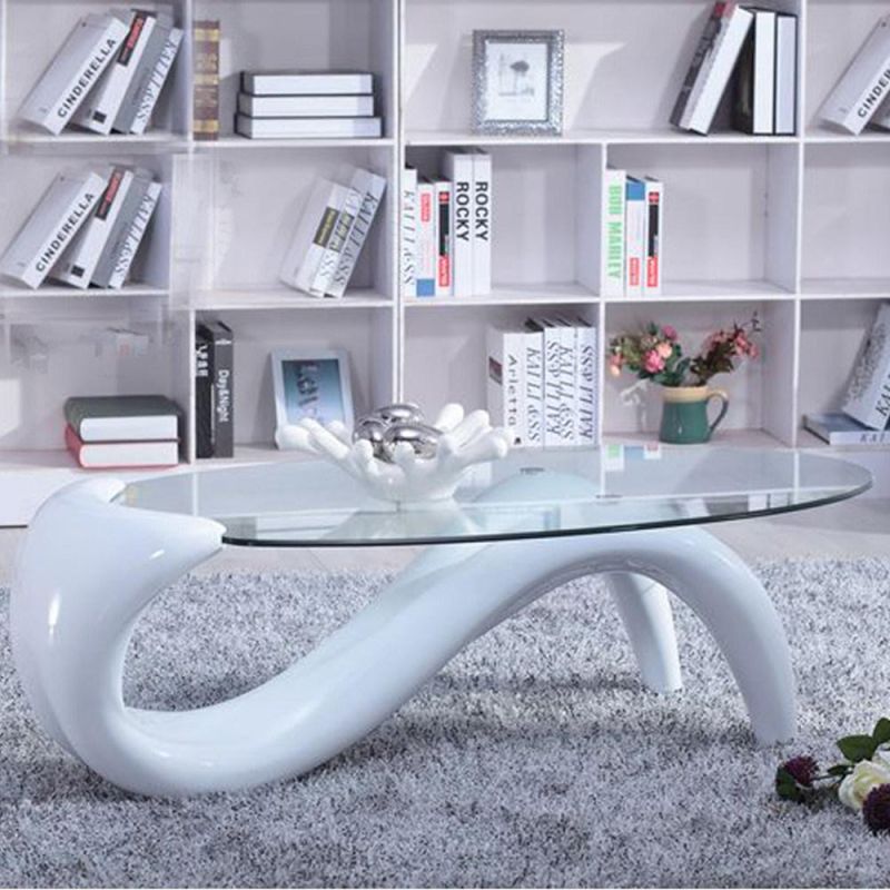 Bespoken Hotel Furniture Steel Glass Exotic Coffee Tea Table Design