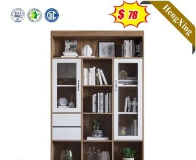 Top Quality Home Furniture Book Case MDF Bookshelf with Glass Door