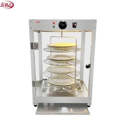 Restaurant Equipment Hot Sale Rotating Food Warmer Heat Pizza Display Warmer Glass Showcase Kitchen Cabinets
