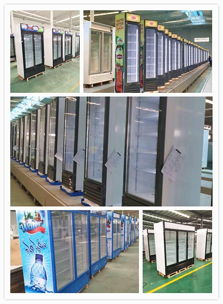 Fan Cooling Glass Door Supermarker Showcase Without Canopy in New Style