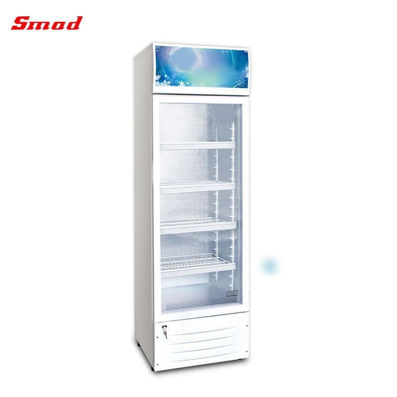 Smad Wholesales Price Big Capacity Double Glass Door Showcase