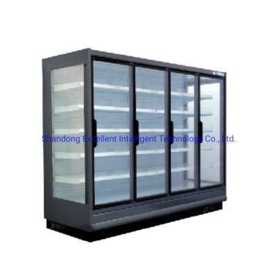 Remote Type Commercial Freezer Vertical Upright Glass Freezer Cabinet