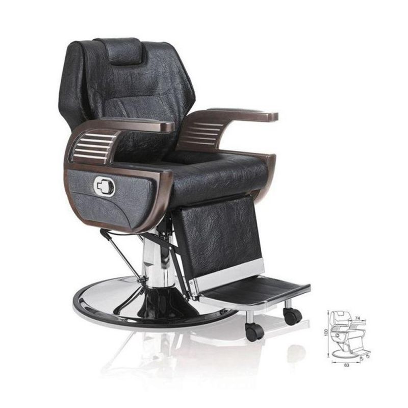 Hl-8186 Salon Barber Chair for Man or Woman with Stainless Steel Armrest and Aluminum Pedal