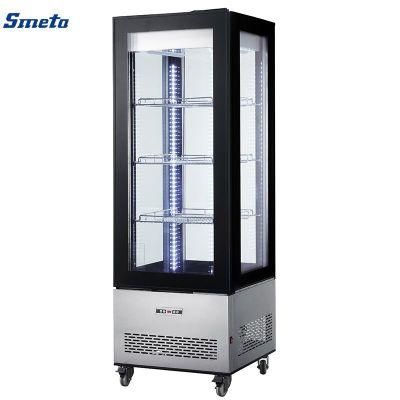 Smeta Flat Glass Door Refrigerator Commercial Dessert Display Cooler Fridge Showcase
